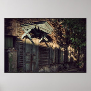 Siberian wooden houses (project by vladstudio.com) poster