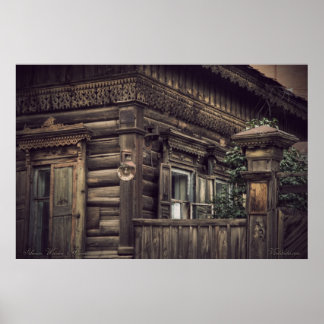 Siberian wooden houses (project by vladstudio.com) poster