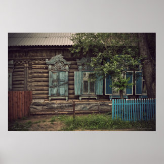 Siberian wooden houses (project by vladstudio.com) poster
