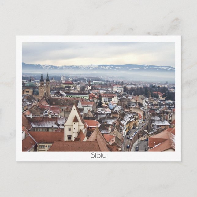 Sibiu panorama postcard (Front)