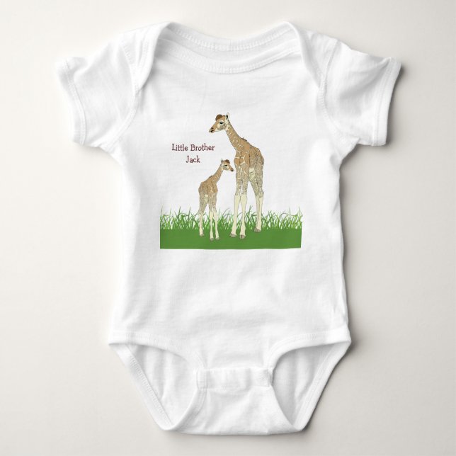 Sibling Giraffes Kid's T-Shirt Baby Bodysuit (Front)