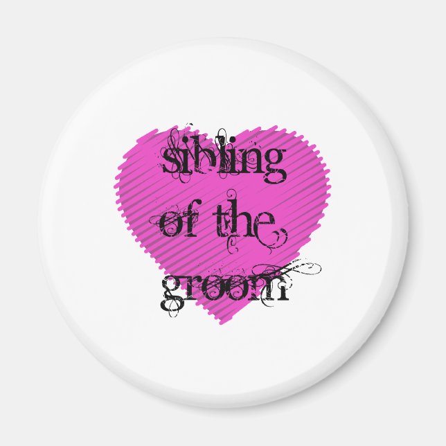 Sibling of the Groom Magnet (Front)