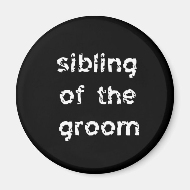 Sibling of the Groom Magnet (Front)