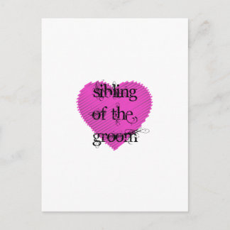 Sibling of the Groom Postcard