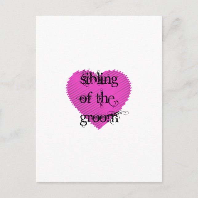 Sibling of the Groom Postcard (Front)
