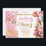 Sibling Princess and Ice Cream Joint Birthday Invitation<br><div class="desc">Sibling Birthday Invitation, 
Sibling Princess and Ice Cream Joint Birthday
Can be used for the birthday of any age invitation</div>