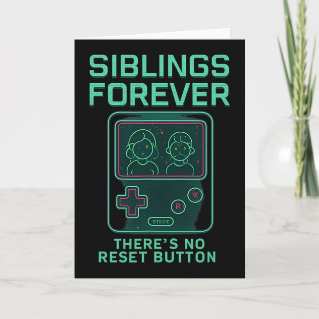 Sibling Rivalry Gamer Novelty Futuristic Sci Fi Ar Card (Front)