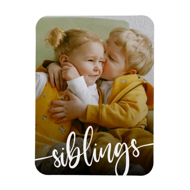 Siblings Brother Sister Photo  Magnet (Vertical)