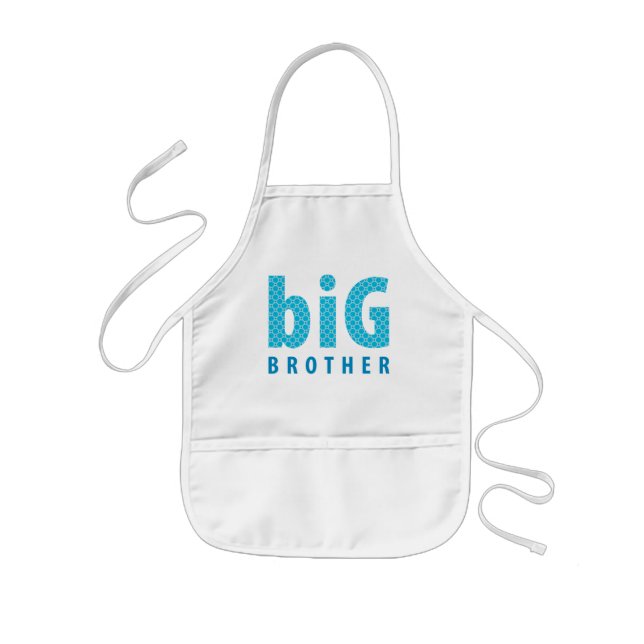 SIBLINGS COLLECTION - big brother {blue} Kids Apron (Front)