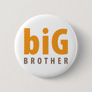 SIBLINGS COLLECTION - big brother {orange} 6 Cm Round Badge