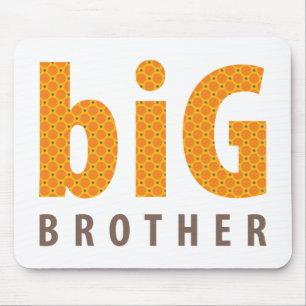SIBLINGS COLLECTION - big brother {orange} Mouse Pad