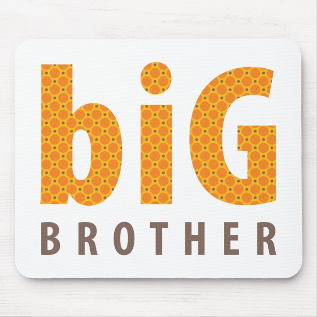 SIBLINGS COLLECTION - big brother {orange} Mouse Pad (Front)