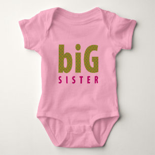 SIBLINGS COLLECTION - big sister {lime} Baby Bodysuit