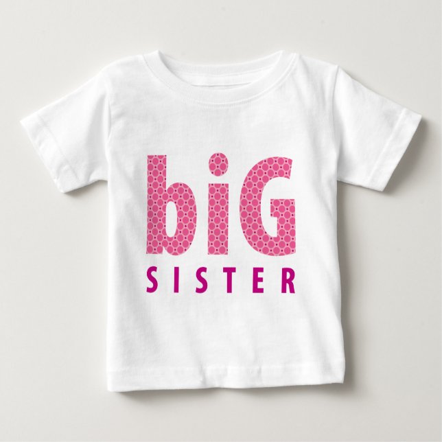 SIBLINGS COLLECTION - big sister {pink} Baby T-Shirt (Front)