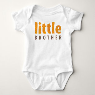 SIBLINGS COLLECTION - little brother {orange} Baby Bodysuit