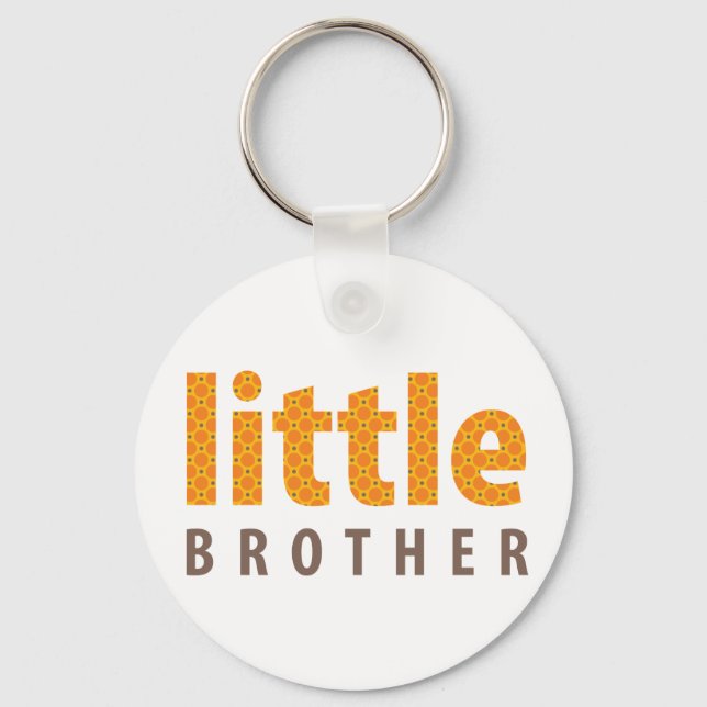 SIBLINGS COLLECTION - little brother {orange} Key Ring (Front)