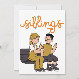 Siblings Day Signing- Customise  Holiday Card