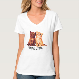 Siblings kittens, two cute cats T-Shirt