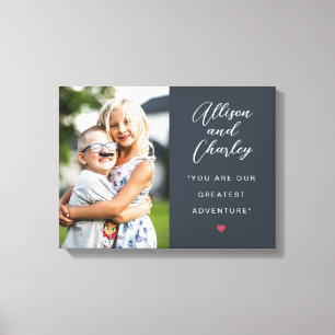 Siblings Quote Custom Photo Canvas Print