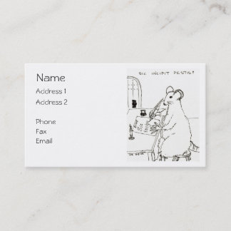 Sic Incipit Pestis business card