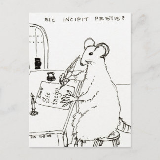 Sic Incipit Pestis postcard