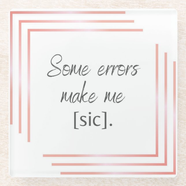 Sic Pink Coaster (Front)