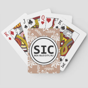 SIC Sea Isle City NJ Brown Playing Cards