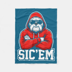 Sic'em Bulldogs Graphic Men Women Kid Boy Girl  Fleece Blanket
