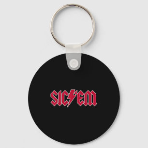 Sicem Go Dawgs Highschool Football Spirit Shirt Key Ring