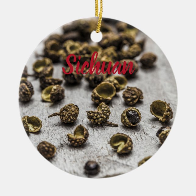 Sichuan Pepper Chinese Cuisine Ceramic Tree Decoration (Front)