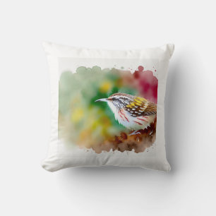 Sichuan Treecreeper 140724AREF103 - Watercolor Cushion