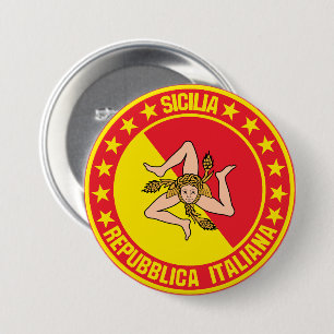 Sicilia 7.5 cm round badge