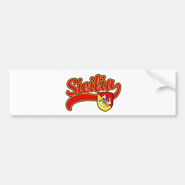 Sicilia Bumper Sticker (Front)