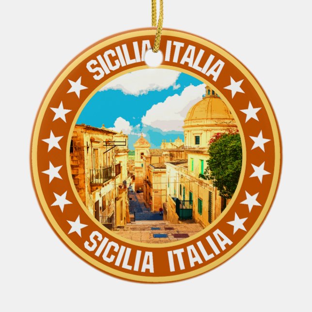 Sicilia                                            ceramic tree decoration (Front)