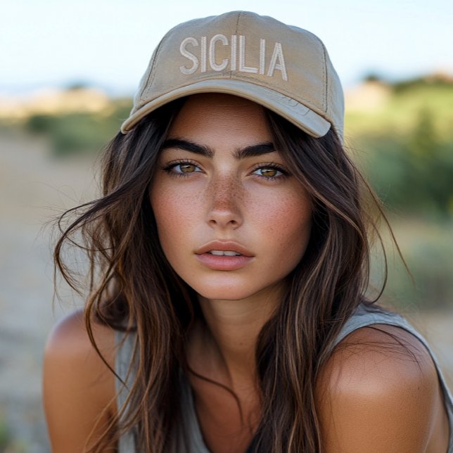 Sicilia Embroidered Cap (Sicilia Embroidered Baseball Cap - Sporty Hat for Sicilians)
