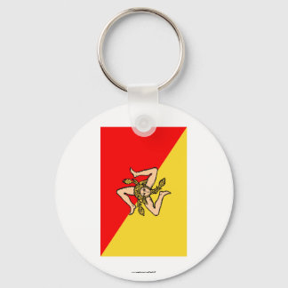 Sicilia flag key ring