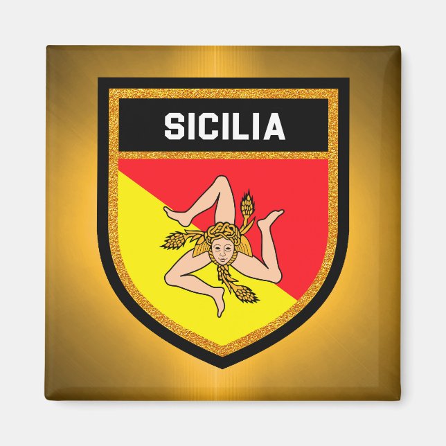 Sicilia Flag Magnet (Front)