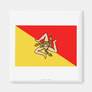 Sicilia flag magnet