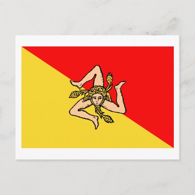 Sicilia flag postcard (Front)