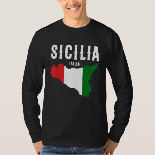 Sicilia Flag Sicily Palermo Italy 19 T-Shirt