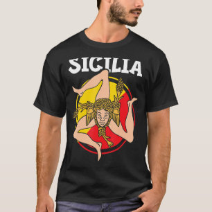 Sicilia Flag Sicily Palermo Italy 1 T-Shirt