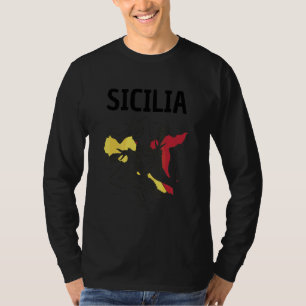 Sicilia Flag Sicily Palermo Italy 1 T-Shirt