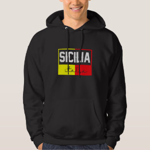 Sicilia Flag Sicily Palermo Italy 24 Hoodie