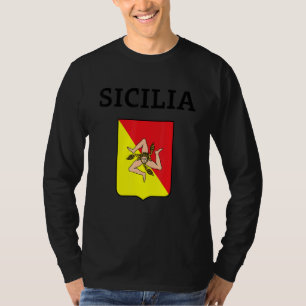 Sicilia Flag Sicily Palermo Italy 2 T-Shirt