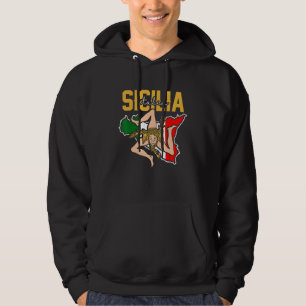 Sicilia Flag Sicily Palermo Italy 32 Hoodie