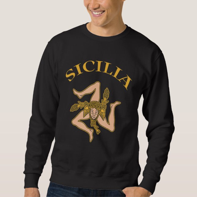 Sicilia Flag Sicily Palermo Italy 3 Sweatshirt (Front)