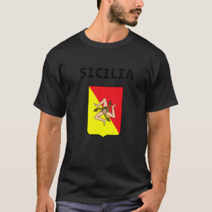 Sicilia Flag Sicily Palermo Italy 3 T-Shirt