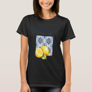 Sicilia Italia Italian Lemon Design T-Shirt