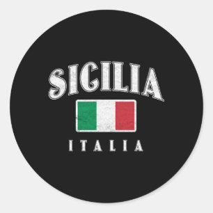 Sicilia Italy Italian Italia Sicily Classic Round Sticker