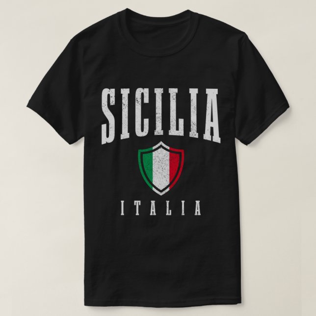Sicilia Italy Sicily Italia Italian Flag Pride Pul T-Shirt (Design Front)